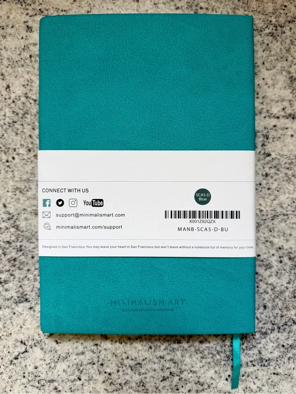 NWT Minimalism Art Teal Dotted Classic Sleek Notebook